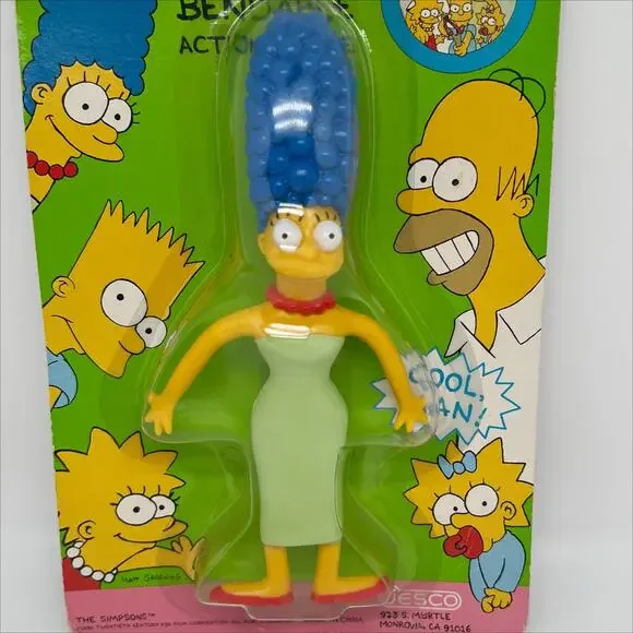 Vintage 1990 Jesco The Simpsons Marge Simpson Bendable Action Figure NEW - Picture 2 of 4